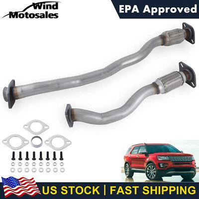 Front Exhaust Flex Pipe For Ford Explorer 3.5L 2013 2014 2015 2017 2018 2019 - Image 1 of 4