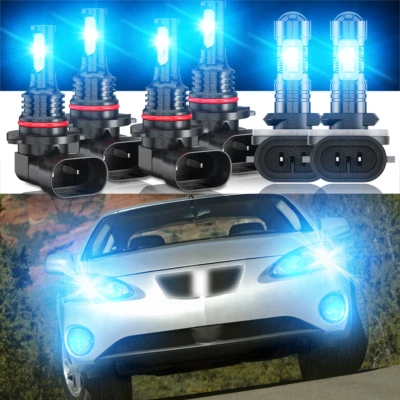 6X faros LED bombillas alto/bajo + luces antiniebla para Pontiac Grand Prix 2004-2007 2008 Foto 1 de 4