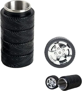 Tire Coffee Tea Mug Stainless Steel Interior Durable Cup 11 oz - Picture 1 of 6