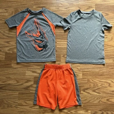 Lot 3pc Jumping Beans Active Boys Size 6 Short Sleeve Shirts Mesh Shorts EUC! - Image 1 of 4