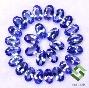 5x3x2 mm Natur Tansanit Oval Facettiert 29 Stk. Großhandel Posten 7,40 Kt Edelstein - Bild 1 von 6