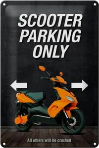 Blechschild Spruch 20x30 cm Scooter parking only all others Deko Schild tin sign - Picture 1 of 5
