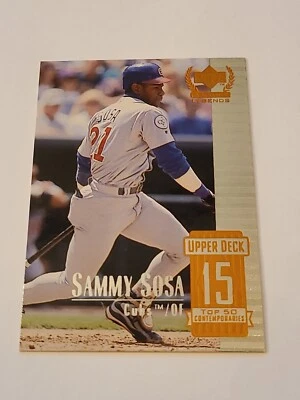 1999 Sammy Sosa Upper Deck Century Legends Baseball Card #65 - Image 1 of 2