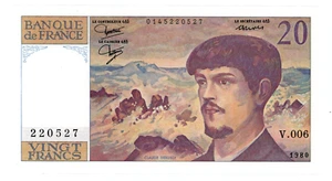 France ... P-151a ... 20 Francs ... 1980 ...  Choice *AU*๐ 1 St Year (1980) - Picture 1 of 2