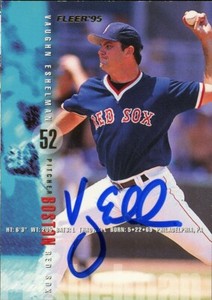 1995 Fleer VAUGHN ESHELMAN Signed Card autograph auto RED SOX