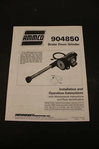 Amoladora de tambor de freno Ammco 4850 manual de funcionamiento - Imagen 1 de 2
