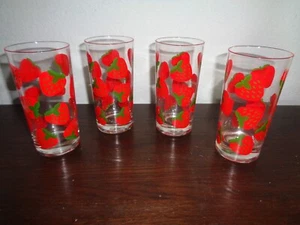 4 vasos Highball vintage COLONY Strawberry 12 oz - Imagen 1 de 2