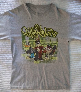 Vintage Warner Bros LOONEY TUNES Style Kings Skaters Gray T-Shirt Fits XL 2000's - Picture 1 of 5
