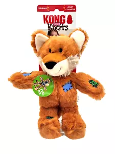 KONG Wild Knots Fox Small/Medium Squeaky Soft Plush Low Stuff Dog Toy - Picture 1 of 12