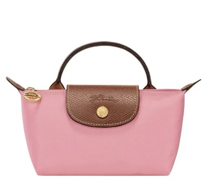 Longchamp Le Pliage Marshmallow Pink Mini Pouch Handle - Image 1 of 4