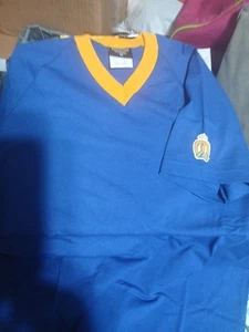 Fashion Seal Auntie Annes Blue/ Yellow Coller T Shirt Sz Medium A-3 - Picture 1 of 6