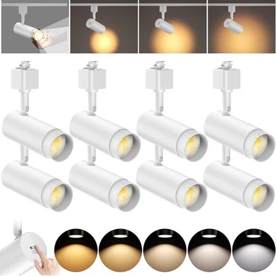 Cabezales de iluminación de pista LED con zoom tipo H cabezales de luz de pista regulables 10 W 5 colores... Foto 1 de 4