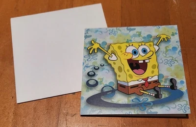 Vintage 2007 Nickelodeon SpongeBob SquarePants Mini Greeting Card & Envelope - Image 1 of 4