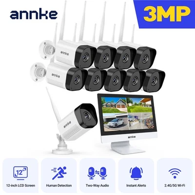 ANNKE 3MP WiFi Security Camera Outdoor With Audio 5MP NVR 10" Monitor IP Cameras - Image 1 of 4