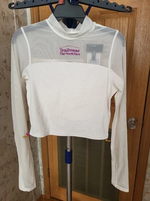 NUEVO CON ETIQUETAS THE NORTH FACE TRAILWEAR QTM CUELLO FALSO Talla Pequeña Blanco Gardenia Foto 1 de 4