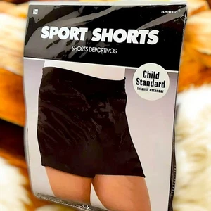 Running Athletic Shorts Kids Short Boys Child Standard Black Amscan - Picture 1 of 5