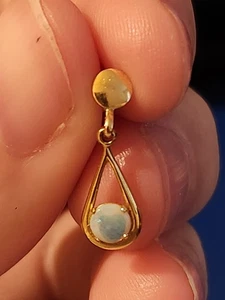 14 Karat Gelbgold Opal Ohrhänger 1,2 g - Bild 1 von 4