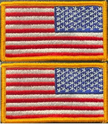 2 Pack U.S. American Flags USGI Right Shoulder Patch Military Sew-On Insignia - Image 1 of 4