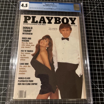 HARD TO FIND 1990 Playboy Magazine CGC 4.5  Donald Trump Cover👑 - Image 1 of 4