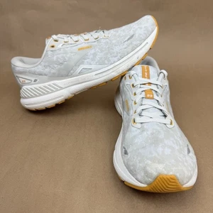 Brooks Mens Adrenaline GTS 23 White Gray Running Shoe Sneaker 1103911D110 Sz 10 - Picture 1 of 21