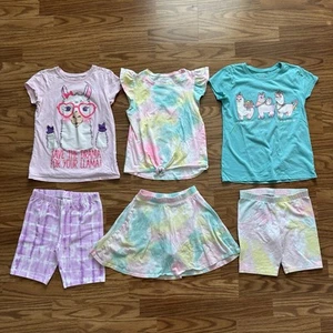 6pc Mixed Girls Lot Jumping Beans The Children’s Place Summer Tops Shorts Skort - Picture 1 of 19