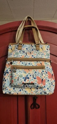 Bolsa tote dobrável Lily Bloom Isla bolsa de ombro borboleta alça dupla nova sem etiquetas - Imagem 1 de 4