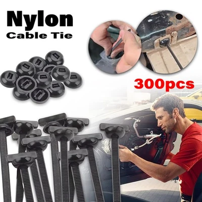 50-300Pcs Nylon Universal Cable Tie Buckle Self-Locking Nylon Zip Ties Holder - image 1 of 4