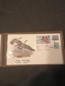 1987 Canada Duck Stamp FIRST DAY COVER Booklet Folio Canadian Goose - Picture 1 of 5
