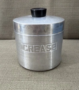 Vintage Century Aluminum Grease Canister with Lid & Strainer Kitchen 1950s - Picture 1 of 13