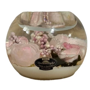 Gorgeous Traumlicht Gilde Dreamlight Candle Holder Made In Germany 4” Pink Roses - Picture 1 of 7