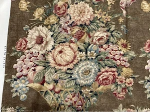 Ralph Lauren Fabric Remnants Brown Floral See Photos Various Pieces - Picture 1 of 14
