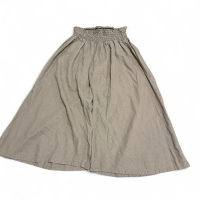 Pantalones para mujer Charlotte Russe elegantes tostados M medianos de lino pantalones elásticos Foto 1 de 4