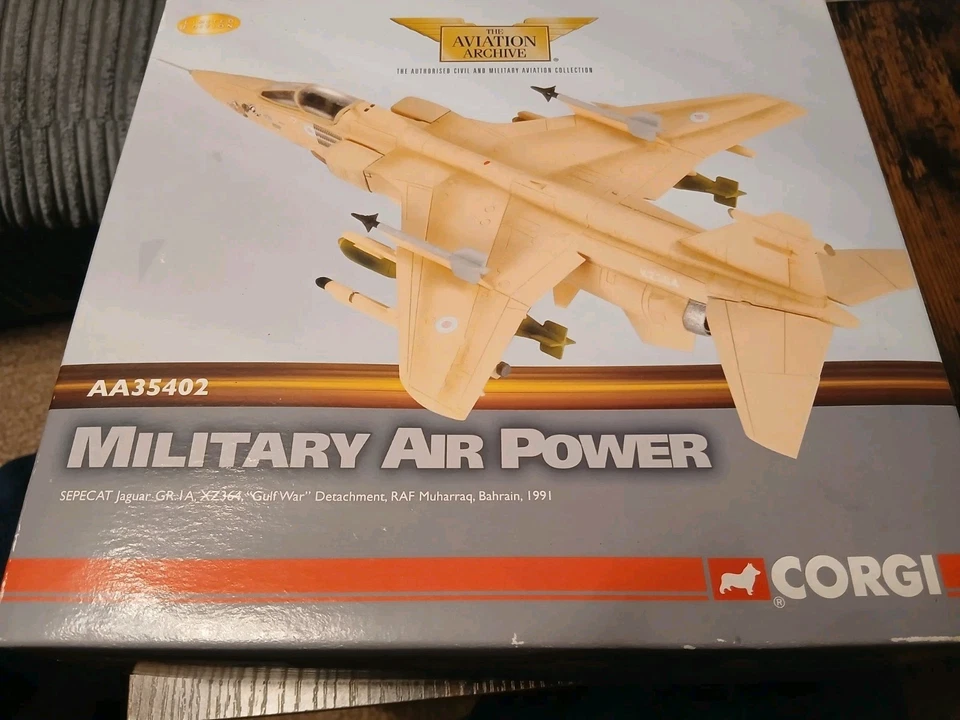 Corgi Aviation SEPECAT Jaguar GR.I A "Gulf War" Detachment RAF Muharraq AA35402 - Image 1 of 2