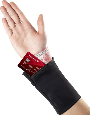 2 Taschen Handgelenk Geldbörse Handgelenk Handy Halter, Knöchel Geldbörse, Schweißbänder, Armban - Bild 1 von 4