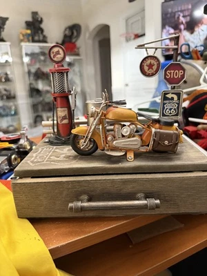 Route 66 Desk Table Decor Gas Station Model Miniature Storage Box Drawer - Image 1 of 4