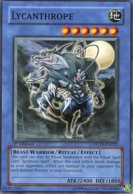 STON EN032 1ST ED 3X LYCANTHROPE COMMON CARDS - Image 1 of 2