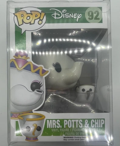 Funko POP! Disney Beauty and The Beast Mrs. Potts & Chip #92 w/protector Cover