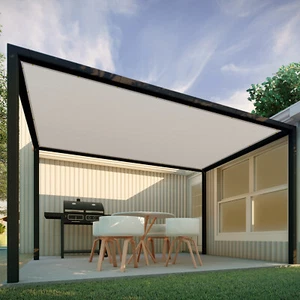 PATIO 8-15 PIES Gris Parasol Vela Borde Recto Rectángulo UV-Anti para Toldo - Imagen 1 de 10