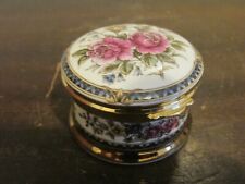 Victoriana Falcon China Staffordshire England  Porcelain Trinket Box 
