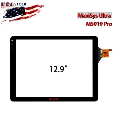 12.9" Touch Screen Digitizer Glass Panel For Autel MaxiSys Ultra/ MS919 Pro US