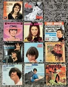 Konvolut x11 Vinyl 45 Türme Mireille Mathieu Dalida Sheila Barclay Top Zustand - Bild 1 von 14