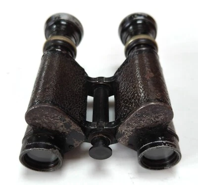 French Huet Paris 7x Extra Lumineuse WWI Binoculars. Individual Eye Focusing - Image 1 of 4
