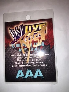 WWE LIVE MAY 2014 WWE HAND SIGNED RVD EVENT BACKSTAGE BADGE  - Picture 1 of 4