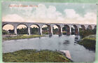 Carte postale vintage Ireland Ten Arch Bridge mauve