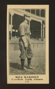 1916 M101-4 "Sporting News" Blank Backs -#141 BILL RARIDEN (New York Giants) - Picture 1 of 2