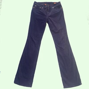 Tory Burch Womens Boot Cut Corduroy Pants Size 27 (actual 28x34) Navy Blue - Picture 1 of 13