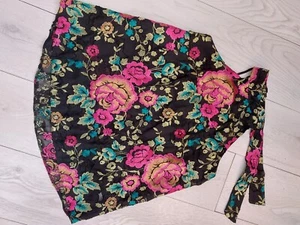 river island halter neck floral top with strappy back size 14 worn once - Picture 1 of 2