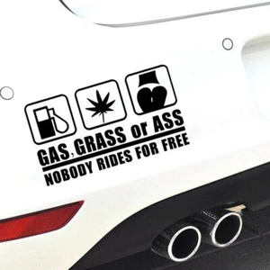 2x Gas Grass Ass Auto JDM Aufkleber Tuning Drift Drifting Sticker Autoaufkleber - Picture 1 of 2