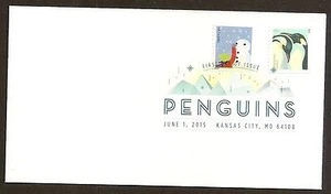 US 4990 Penguins (coil) Winter Fun Snowman DCP FDC 2015 - Picture 1 of 1