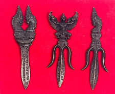 Lot de 3 pièces couteau magique Meed Mor poignard épée naga amulette protection sacrée puissante